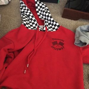 Two crop top hoodies